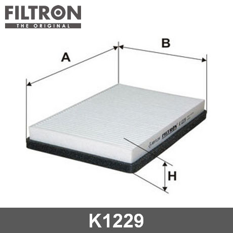 K1229 FILTRON FILTRON  Фильтр салонный; Фильтр кондиционера; Фильтр очистки воздуха в салоне;