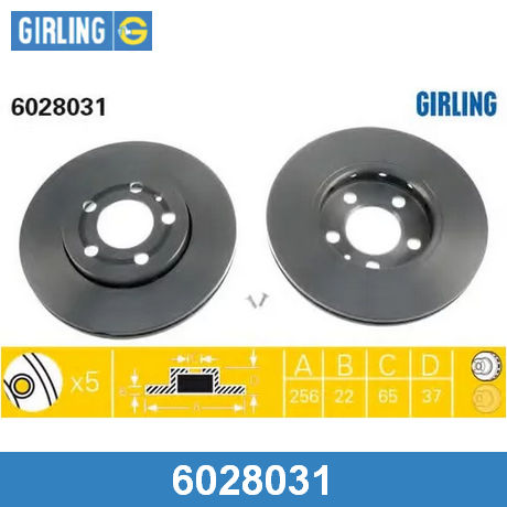 6028031 GIRLING  Тормозной диск