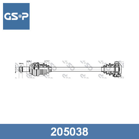 205038 GSP GSP  Привод колеса; Приводной вал в сборе