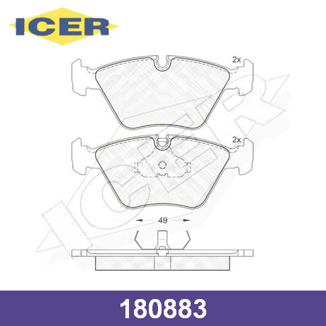 180883 ICER ICER  Колодки тормозные дисковые комплект