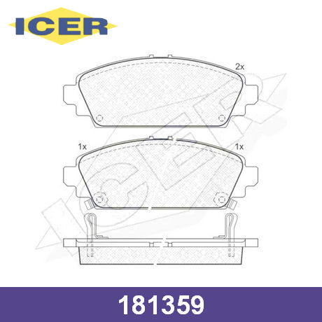 181359 ICER  Комплект тормозных колодок, дисковый тормоз