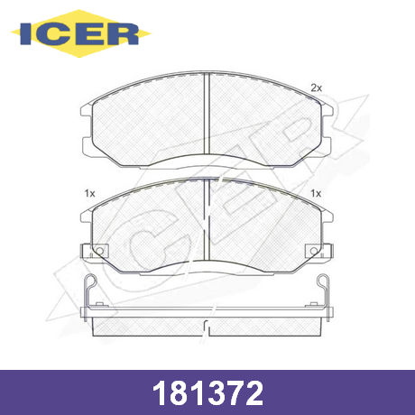 181372 ICER  Комплект тормозных колодок, дисковый тормоз