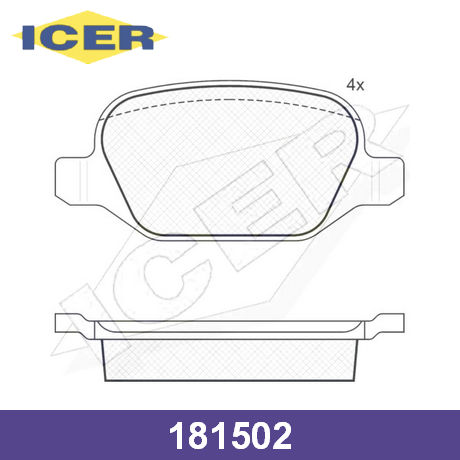 181502 ICER ICER  Колодки тормозные дисковые комплект