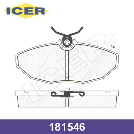 181546 ICER  Комплект тормозных колодок, дисковый тормоз