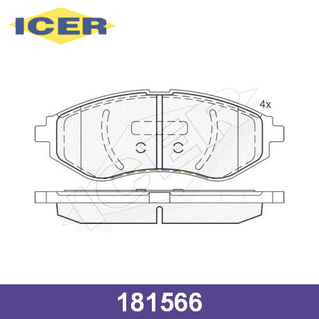 181566 ICER  Комплект тормозных колодок, дисковый тормоз