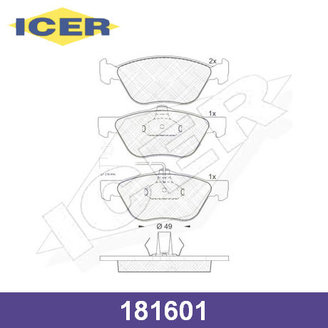 181601 ICER ICER  Колодки тормозные дисковые комплект
