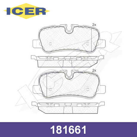 181661 ICER  Комплект тормозных колодок, дисковый тормоз