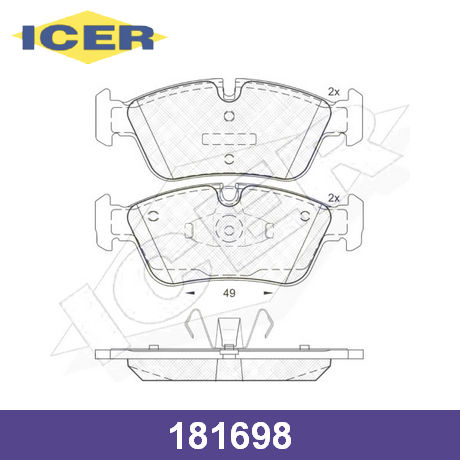 181698 ICER ICER  Колодки тормозные дисковые комплект