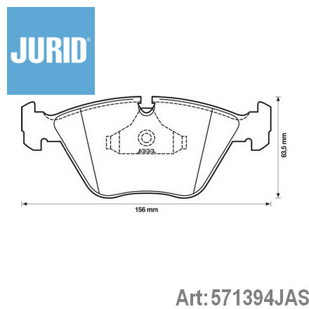 571394J-AS JURID JURID  Колодки тормозные дисковые комплект