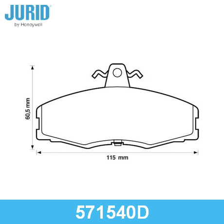 571540D JURID  Комплект тормозных колодок, дисковый тормоз