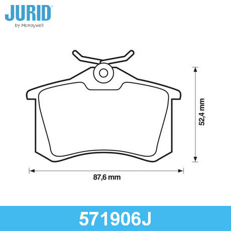 571906J JURID  Комплект тормозных колодок, дисковый тормоз