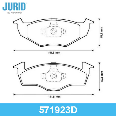 571923D JURID  Комплект тормозных колодок, дисковый тормоз