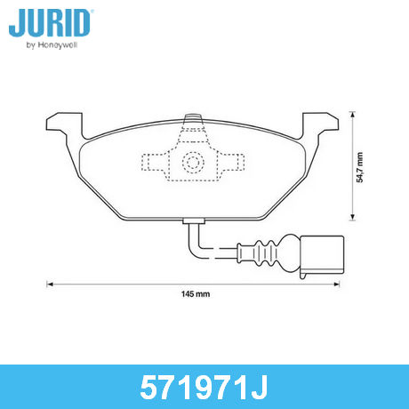 571971J JURID  Комплект тормозных колодок, дисковый тормоз