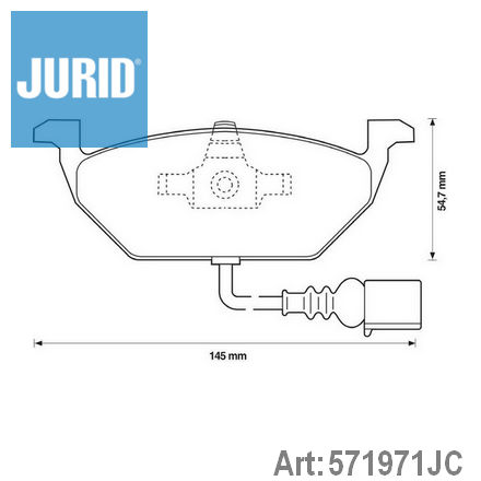 571971JC JURID  Комплект тормозных колодок, дисковый тормоз
