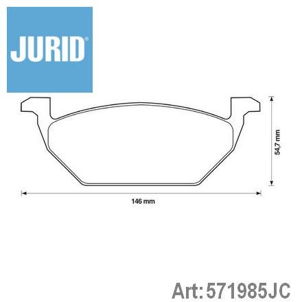 571985JC JURID  Комплект тормозных колодок, дисковый тормоз
