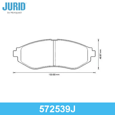 572539J JURID  Комплект тормозных колодок, дисковый тормоз