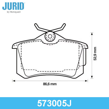 573005J JURID  Комплект тормозных колодок, дисковый тормоз