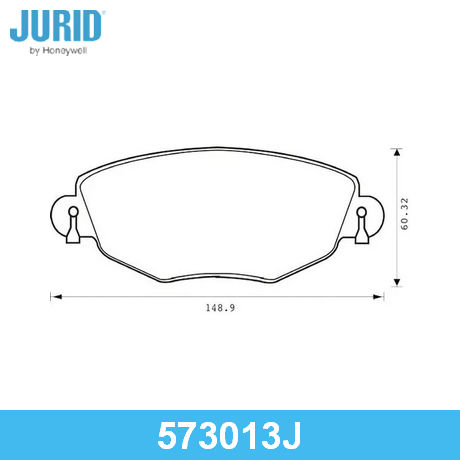 573013J JURID  Комплект тормозных колодок, дисковый тормоз