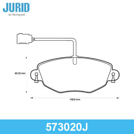 573020J JURID  Комплект тормозных колодок, дисковый тормоз