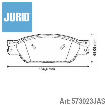 573023J-AS JURID JURID  Колодки тормозные дисковые комплект