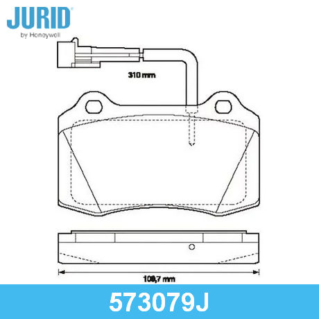 573079J JURID  Комплект тормозных колодок, дисковый тормоз