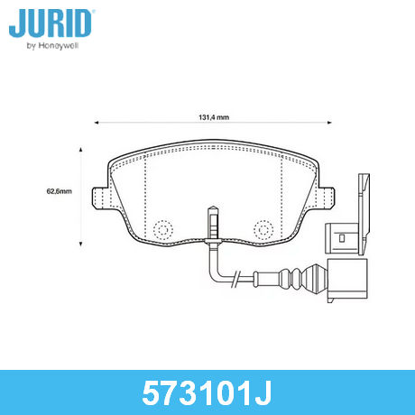 573101J JURID  Комплект тормозных колодок, дисковый тормоз
