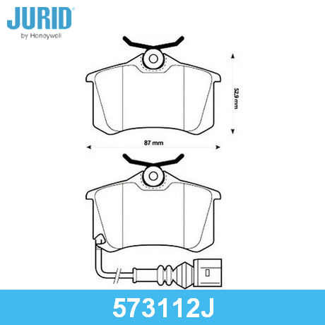 573112J JURID  Комплект тормозных колодок, дисковый тормоз