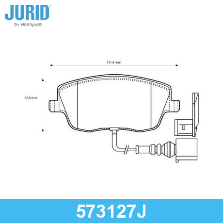 573127J JURID  Комплект тормозных колодок, дисковый тормоз