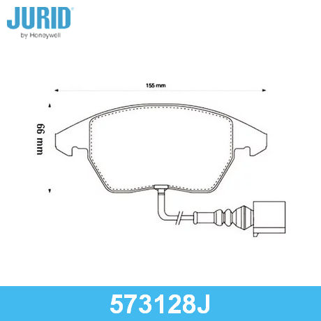 573128J JURID  Комплект тормозных колодок, дисковый тормоз