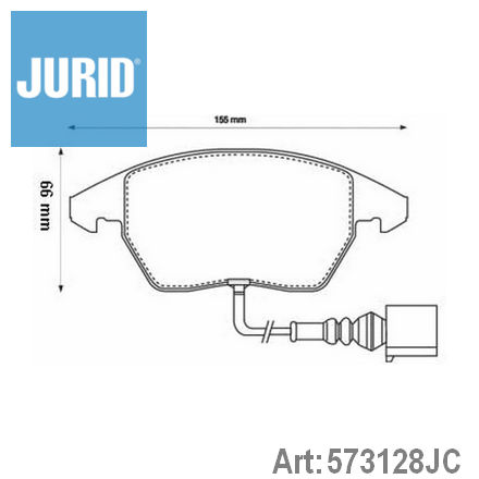 573128JC JURID  Комплект тормозных колодок, дисковый тормоз