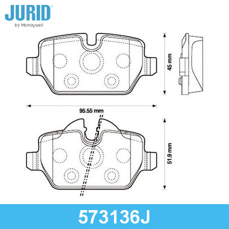 573136J JURID JURID  Колодки тормозные дисковые комплект