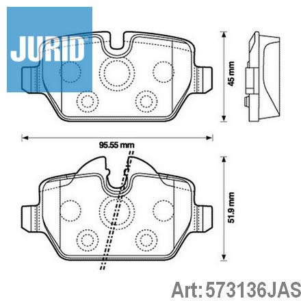 573136J-AS JURID JURID  Колодки тормозные дисковые комплект