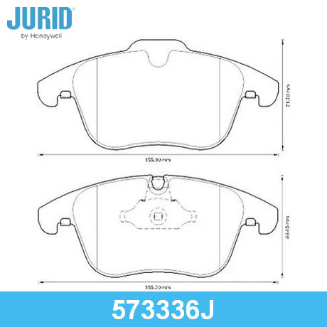 573336J JURID  Комплект тормозных колодок, дисковый тормоз