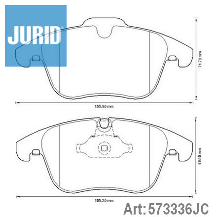 573336JC JURID  Комплект тормозных колодок, дисковый тормоз