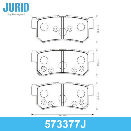 573377J JURID  Комплект тормозных колодок, дисковый тормоз
