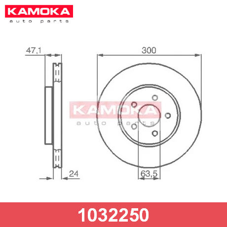 1032250 KAMOKA  Тормозной диск