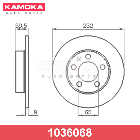 1036068 KAMOKA  Тормозной диск