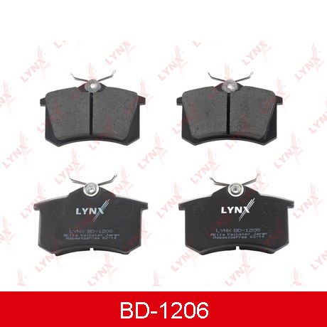 BD-1206 LYNXAUTO  Комплект тормозных колодок, дисковый тормоз