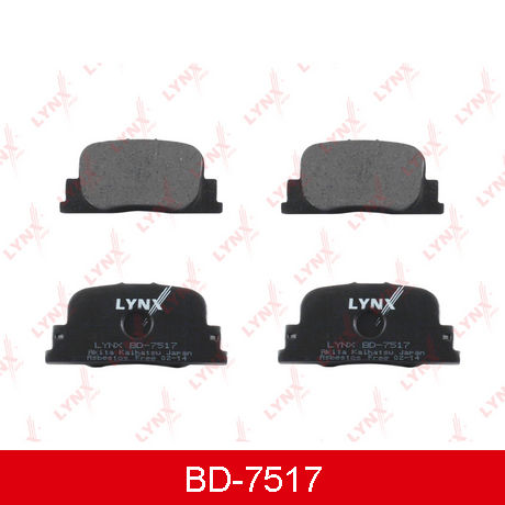 BD-7517 LYNXAUTO  Комплект тормозных колодок, дисковый тормоз