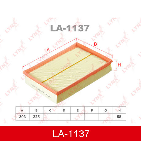 LA-1137 LYNXAUTO  Воздушный фильтр