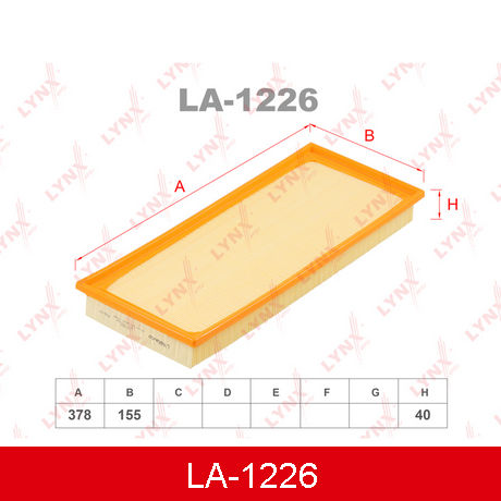 LA-1226 LYNXAUTO  Воздушный фильтр