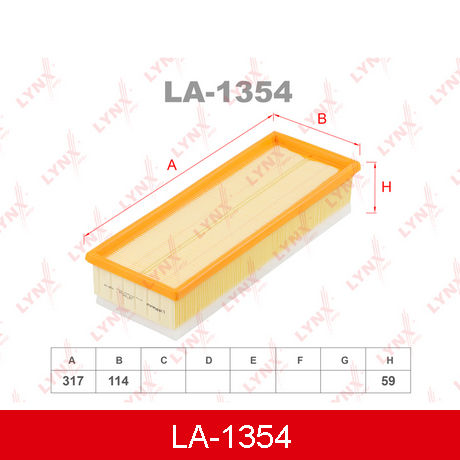 LA-1354 LYNXAUTO  Воздушный фильтр