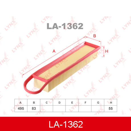 LA-1362 LYNXAUTO  Воздушный фильтр