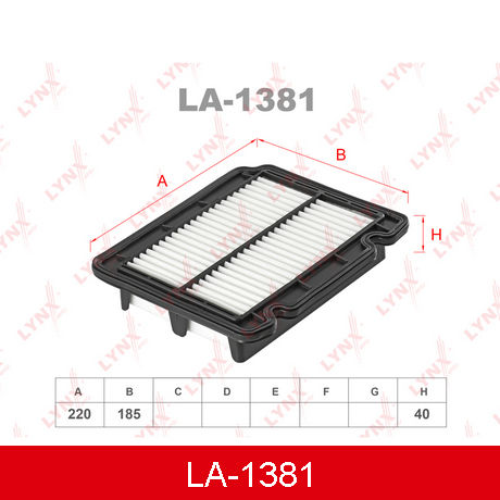 LA-1381 LYNXAUTO  Воздушный фильтр