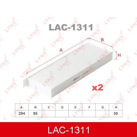 LAC-1311 LYNXAUTO  Фильтр, воздух во внутренном пространстве