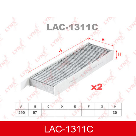 LAC-1311C LYNXAUTO  Фильтр, воздух во внутренном пространстве