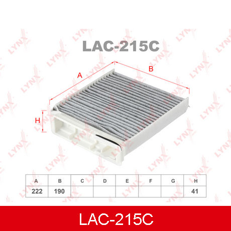 LAC-215C LYNXAUTO LYNXAUTO  Фильтр салонный; Фильтр кондиционера; Фильтр очистки воздуха в салоне;