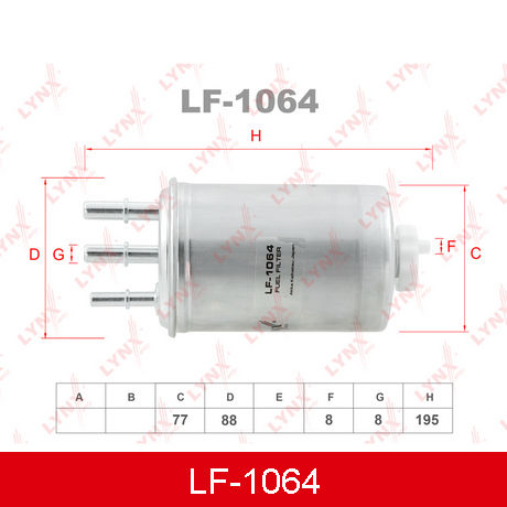 LF-1064 LYNXAUTO  Топливный фильтр
