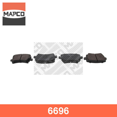 6696 MAPCO  Комплект тормозных колодок, дисковый тормоз