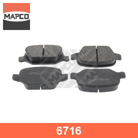 6716 MAPCO  Комплект тормозных колодок, дисковый тормоз